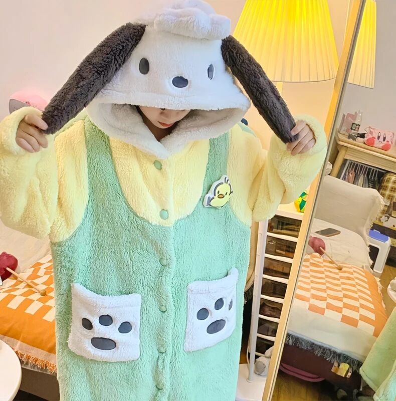 Peignoir à capuche Hello Kitty - Pyjama Pochacco Kawaii – Image 5
