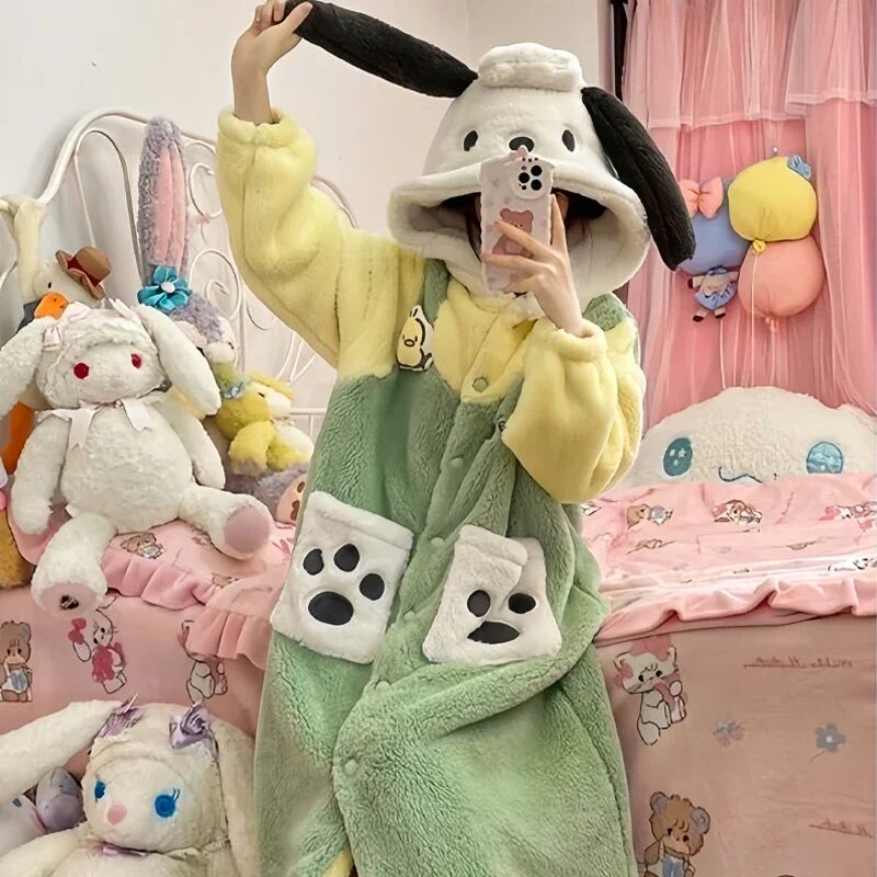 Peignoir à capuche Hello Kitty - Pyjama Pochacco Kawaii